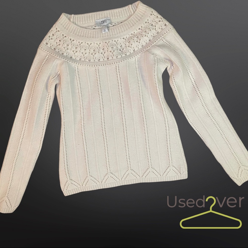 ANN TAYLOR LOFT CREAM SWEATER SZ Sm